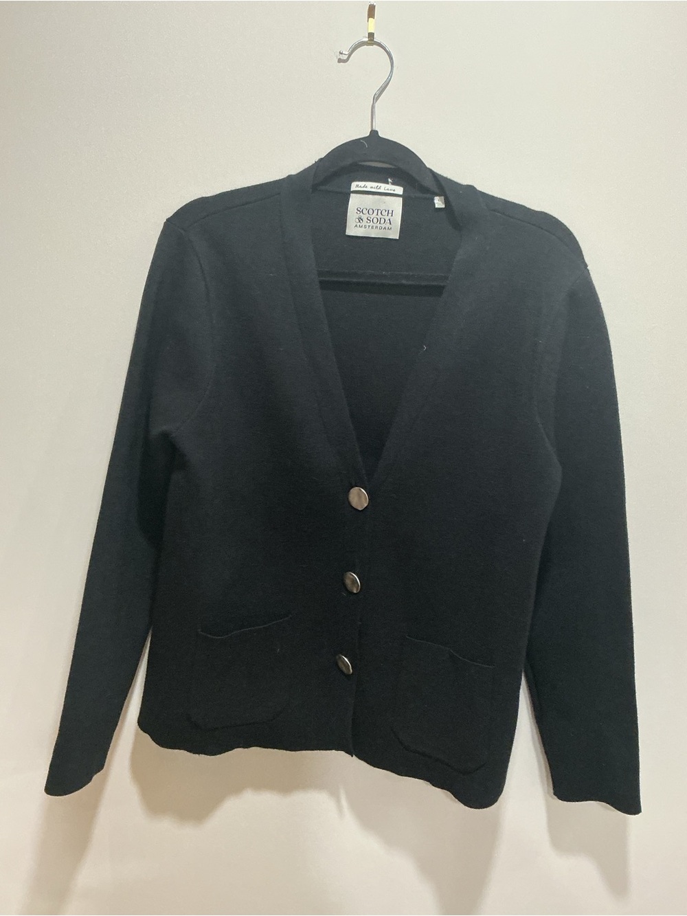 Scotch & Soda Amsterdam Black Knit Cardigan size large